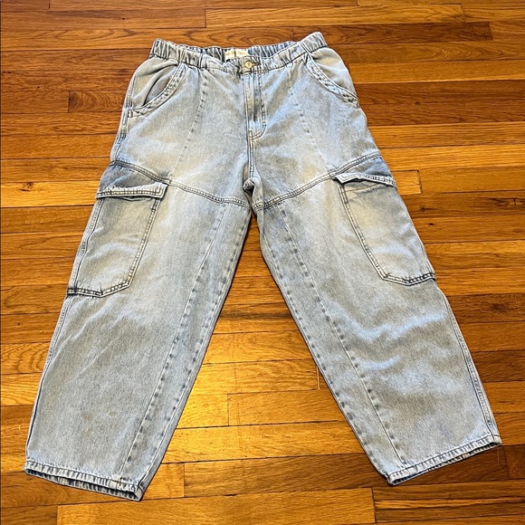 Free People We the Free The Maggie Midrise Straight Leg Size 10 EUC Boho Western - Picture 10 of 11